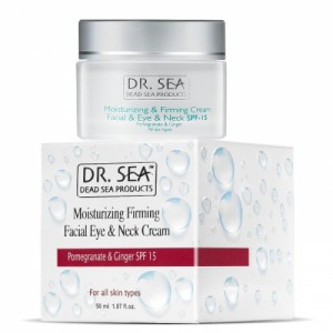 DR. SEA Moisturizing and Firming Facial, Eye and Neck Skin Cream with Pomegranate and Ginger Extracts SPF 15