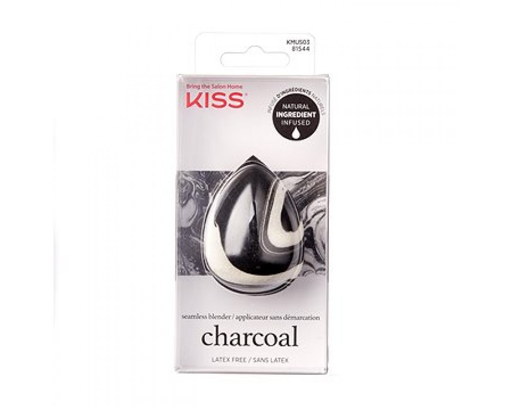 მაკიაჟის სპონჟი CHARCOAL INFUSED MAKE-UP SPONGE- Kiss