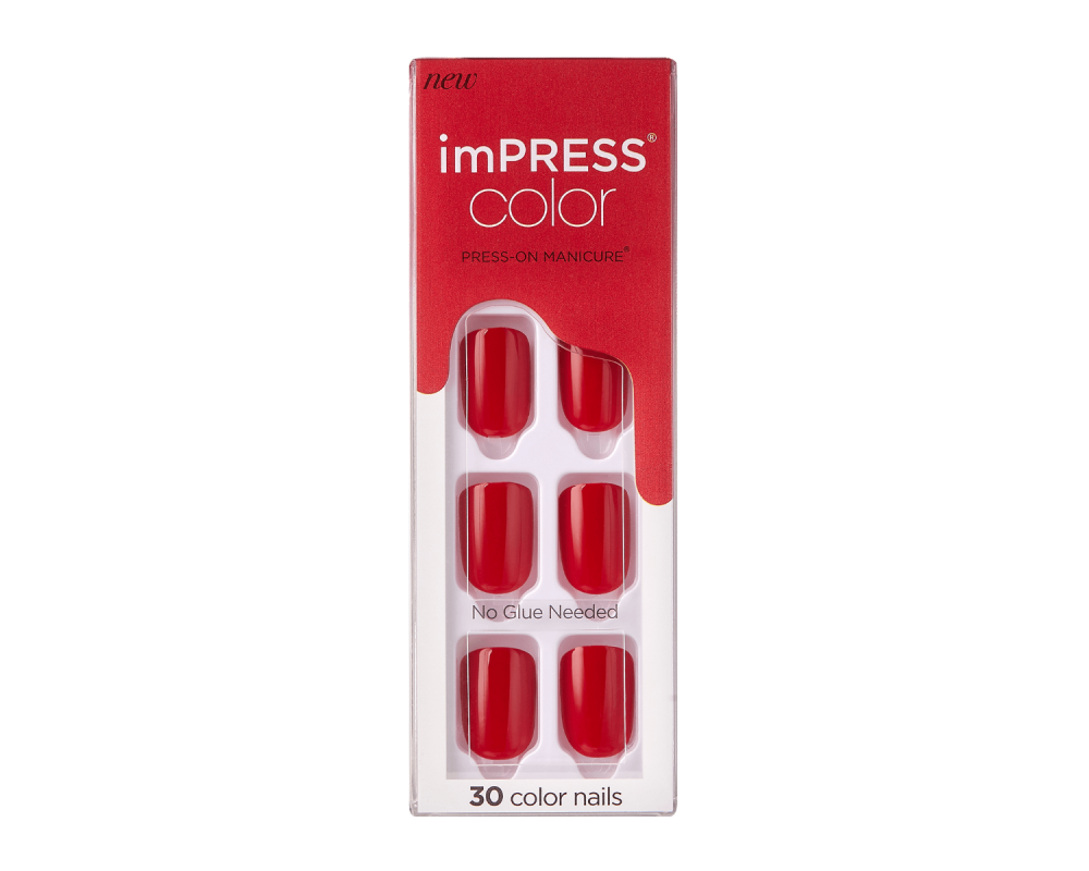 ხელოვნური ფრჩხილები KS imPRESS Color - Reddy or Not- Kiss