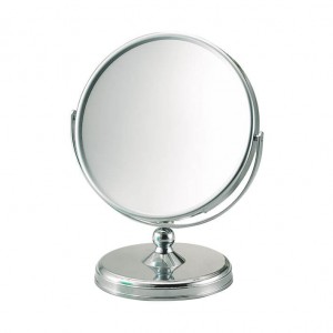 Round chromed black mirror with base X7 D.21CMS 06733