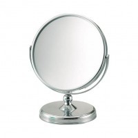 Round chromed black mirror with base X7 D.21CMS 06737