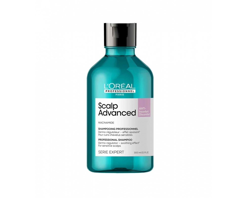 LOREAL SCALP ADVANCED შამპუნი მგრძნობიარე სკალპის 300მლ