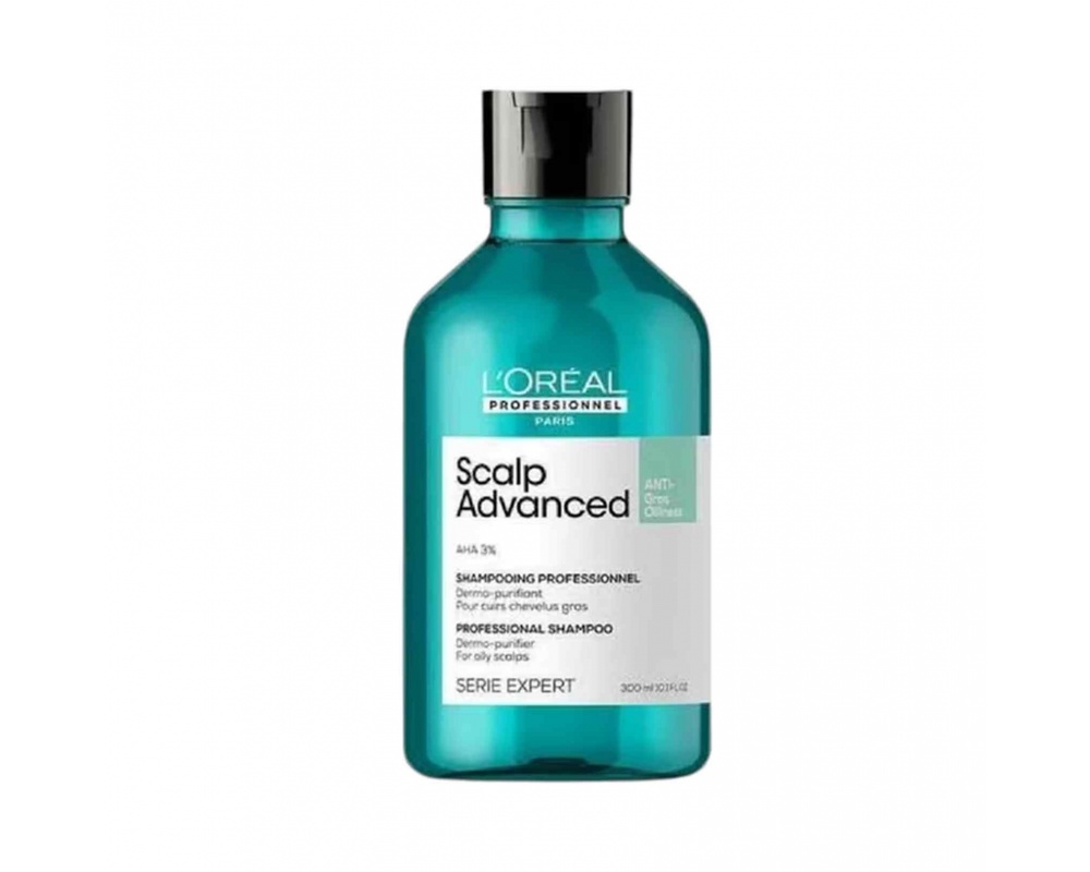 LOREAL SCALP ADVANCED შამპუნი ცხიმიანი სკალპის 300მლ