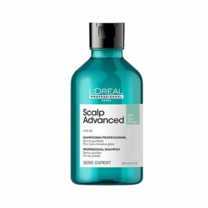 LOREAL SCALP ADVANCED შამპუნი ცხიმიანი სკალპის 300მლ