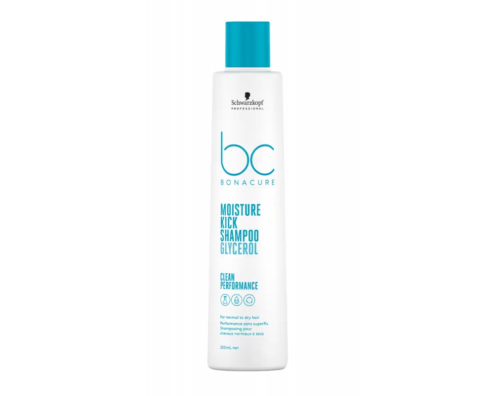 SCHWARZKOPF BONACURE MOISTURE KICK   შამპუნი ნორმალური და მშრალი თმის - 250 მლ