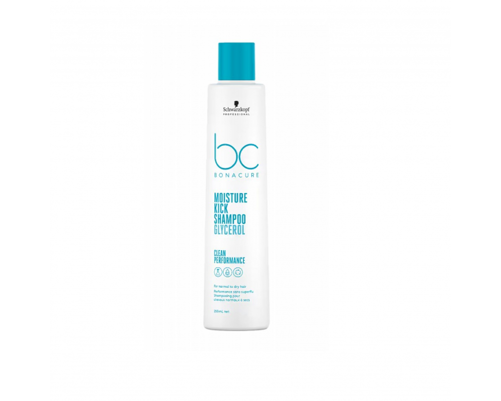 SCHWARZKOPF BONACURE MOISTURE KICK   შამპუნი ნორმალური და მშრალი თმის - 250 მლ