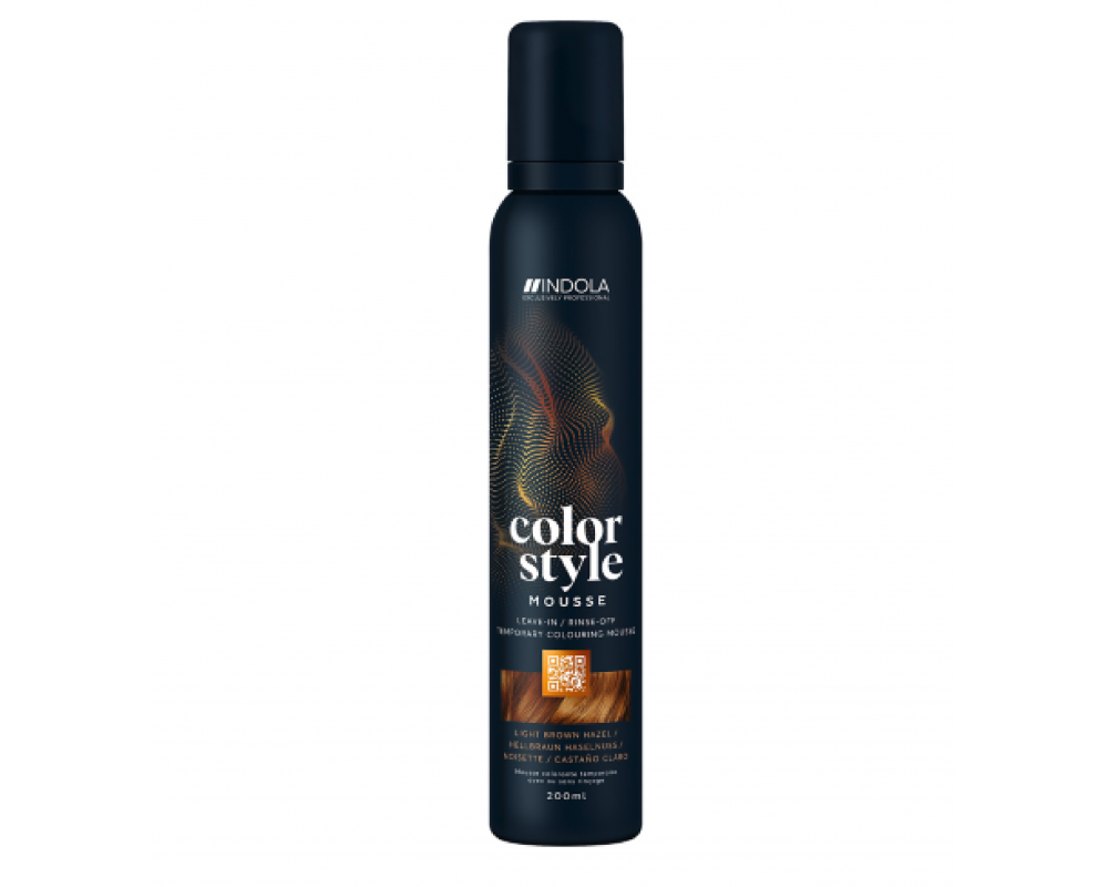 INDOLA COLOR STYLE თმის მუსი ტონერი LIGHT BROWN HAZEL 200მლ