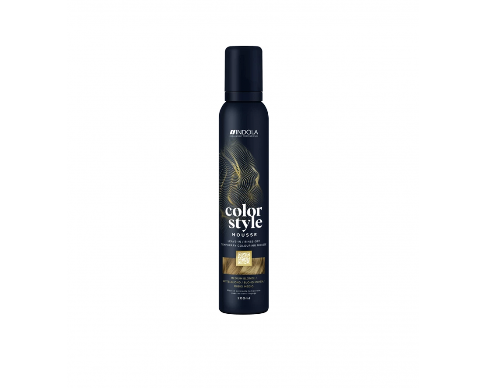 INDOLA COLOR STYLE თმის მუსი ტონერი MEDIUM BLONDE 200მლ