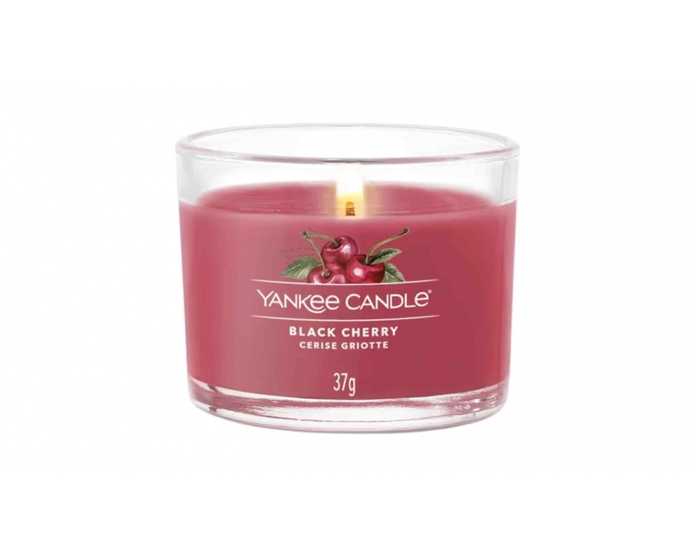 YANKEE CANDLE BLACK CHERRY-სურნელოვანი სანთელი 37გ