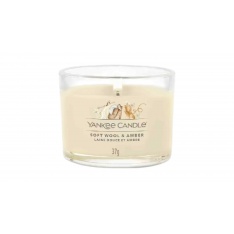 YANKEE CANDLE SOFT WOOL AMBER-სურნელოვანი სანთელი 37გ