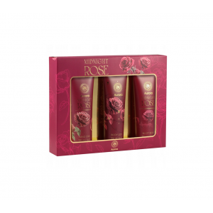 AURORA MIDNIGHT ROSE სასაჩუქრე ნაკრები ვარდის ფორმის 3X