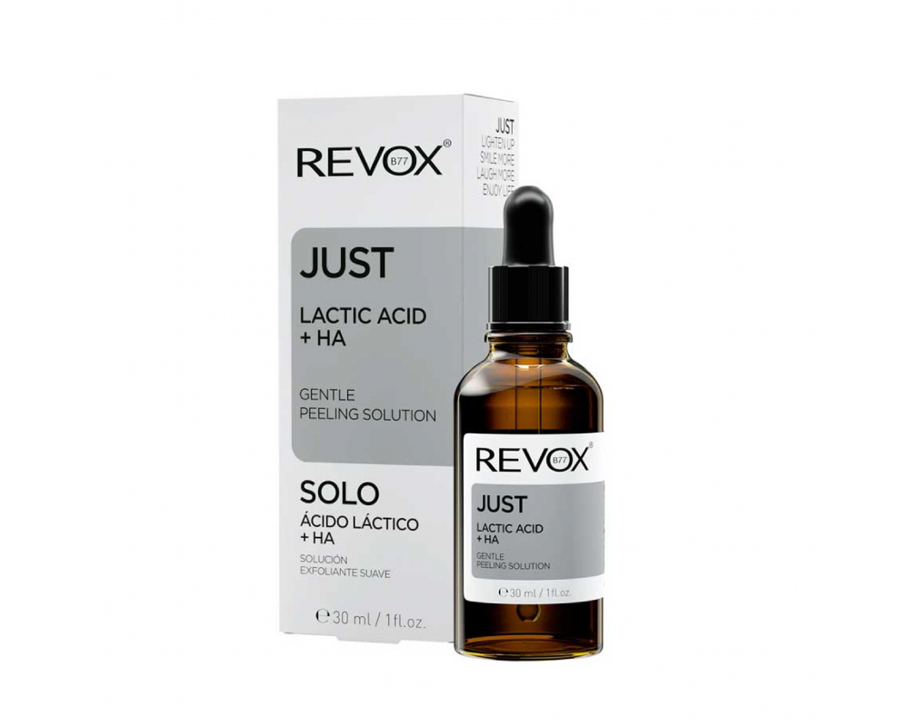 REVOX B77 JUST LACTIC ACID+HA GENTLE PEELING SOLUTION რძემჟავა+HA ნაზი პილინგი 30მლ