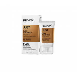 REVOX B77 JUST DAILY SUN SHIELD მზისგან დამცავი ცხიმიანი კანისთვის SPF50+ 30მლ  