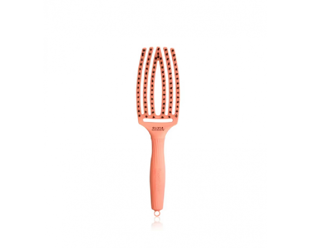 OLIVIA GARDEN FINGER BRUSH COMBO CORAL MEDIUM სავარცხელი