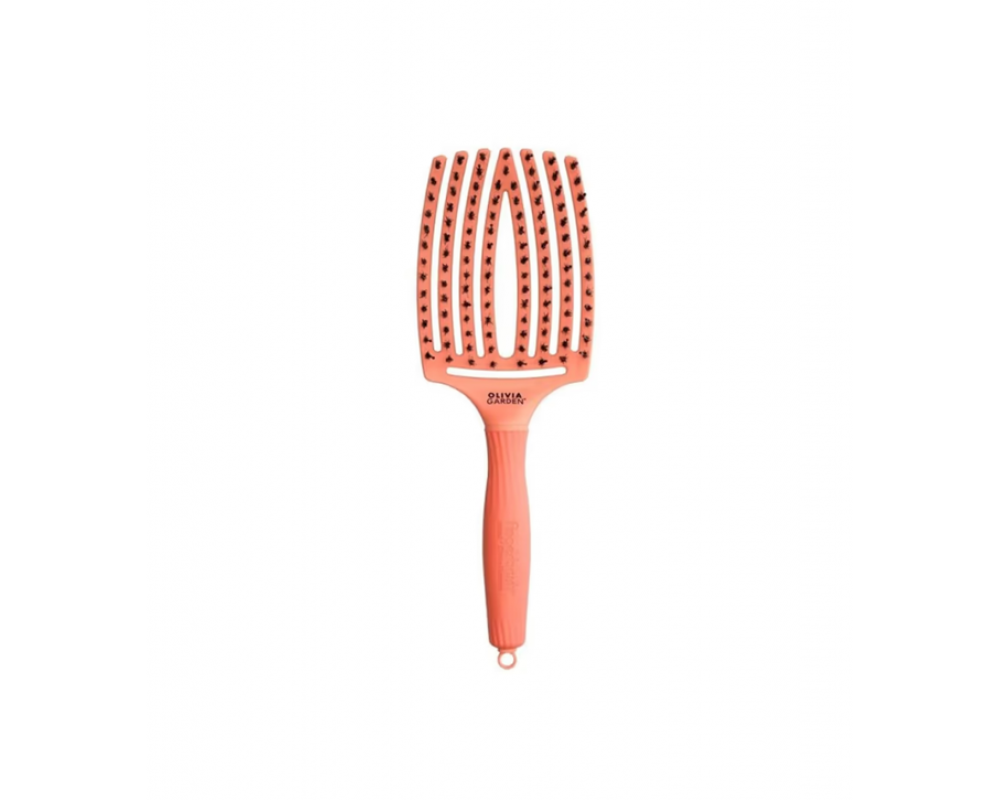 OLIVIA GARDEN FINGER BRUSH COMBO CORAL LARGE სავარცხელი