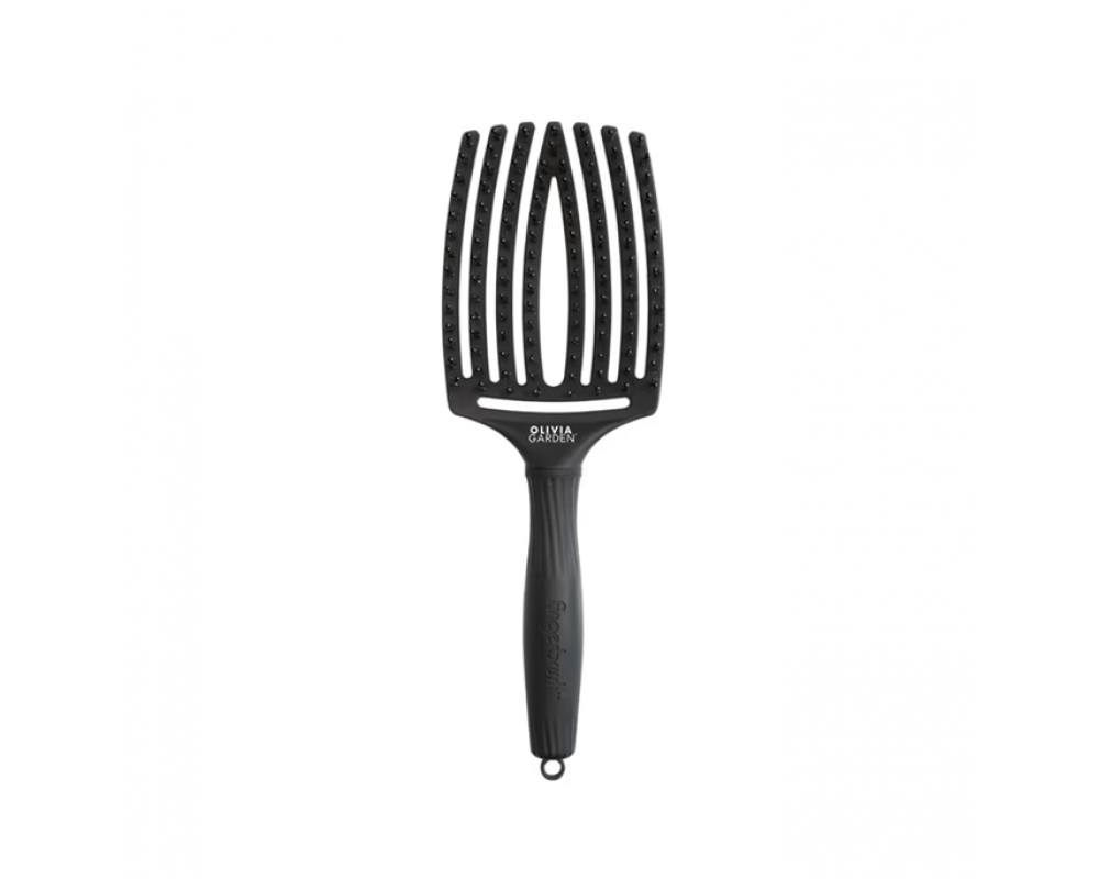 OLIVIA GARDEN FINGERBRUSH CARE ICONIC BOAR&NYLON FULL BLACK L სავარცხელი
