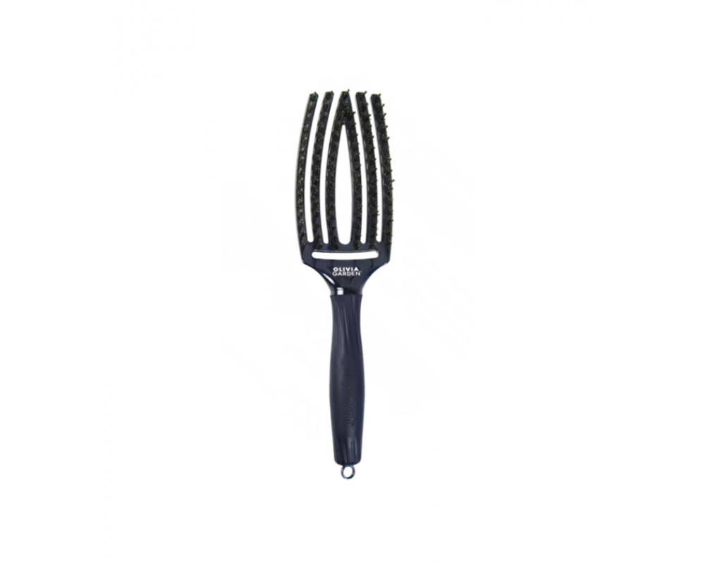 OLIVIA GARDEN FINGERBRUSH CARE ICONIC BOAR&NYLON BLUE SAPPHIRE M სავარცხელი