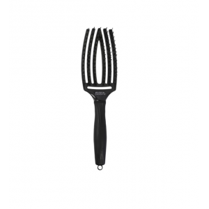OLIVIA GARDEN FINGERBRUSH CARE ICONIC BOAR&NYLON BLACK ONYX M სავარცხელი