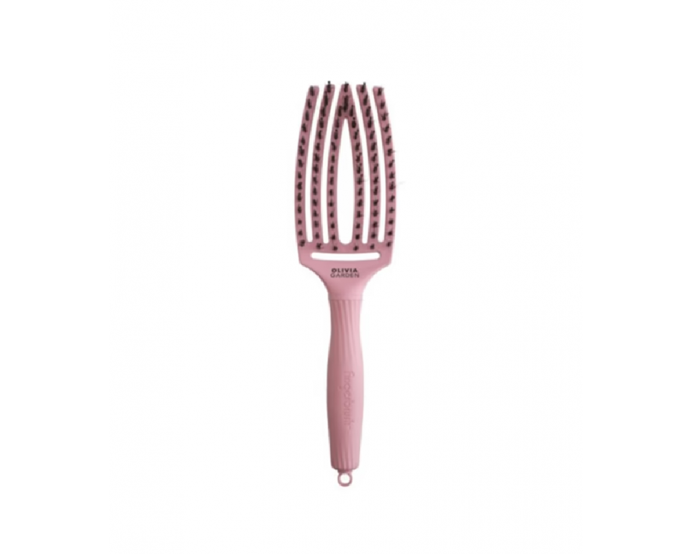 OLIVIA GARDEN FINGER BRUSH LOVE სავარცხელი SOFT PINK