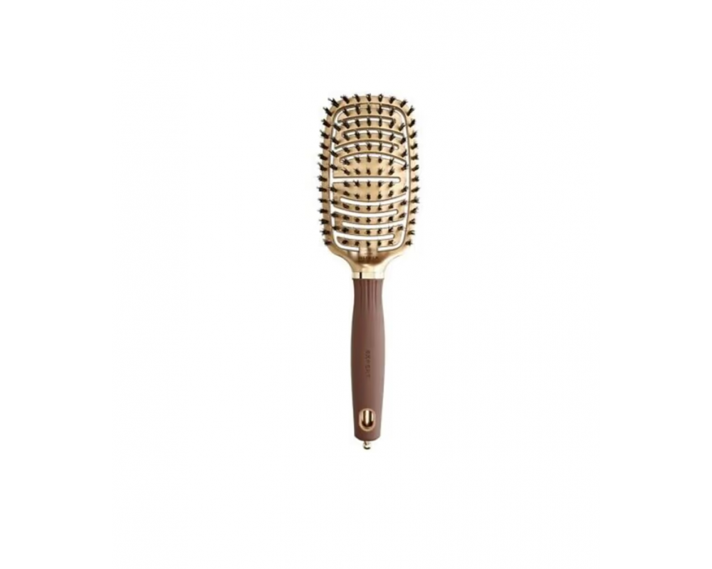 OLIVIA GARDEN EXPERT CARE FLEX BOAR&NYLON BRISTLES GOLG&BOWN სავარცხელი