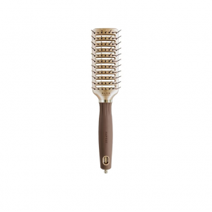 OLIVIA GARDEN EXPERT STYLE VENT NYLON BRISTLES GOLD&BROWN სავარცხელი