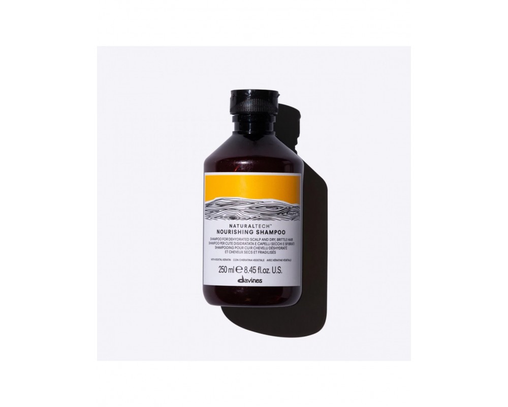 DAVINES Naturaltech შამპუნი მკვებავი სამკურნალო დამატენიანებელი მტვრევადი და დაზიანებული თმის 250მლ 