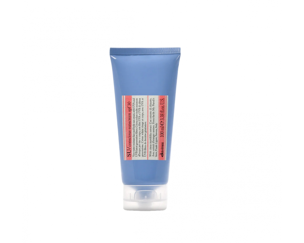 DAVINES SU CONSCIOUS SUNSCREEN SPF30  სახის და ტანის მზისგან დამცავი კრემი 100მლ
