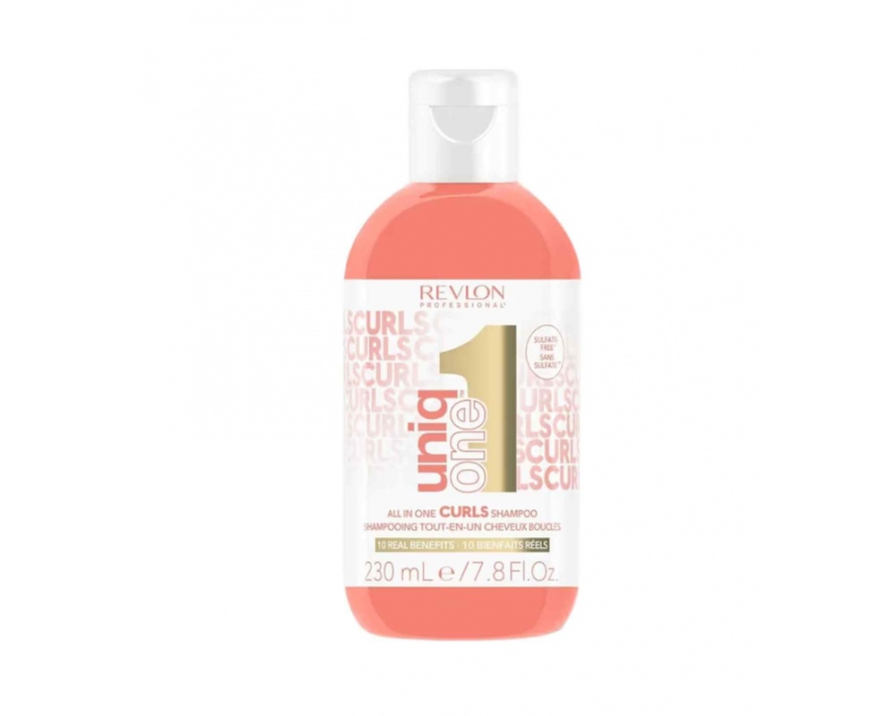 REVLON UNIQONE CURLS შამპუნი ხვეული თმის დამატენიანებელი 230მლ