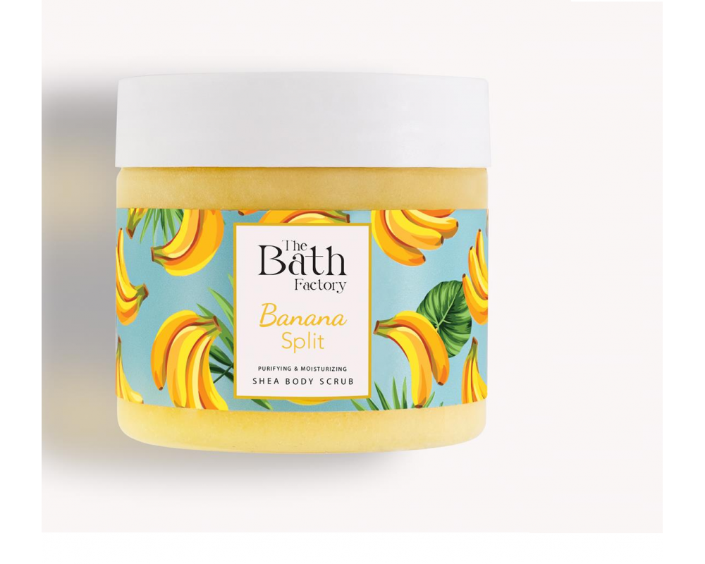 THE BATH FACTORY BANANA ტანის სკრაბი 300მლ.
