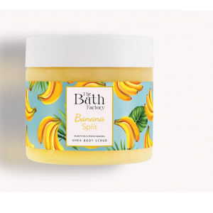 THE BATH FACTORY BANANA ტანის სკრაბი 300მლ.