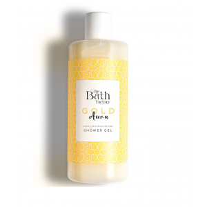 THE BATH FACTORY  GOLD AURA დუშგელი 400მლ. 