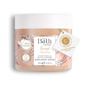 THE BATH FACTORY VANILLA  ტანის სკრაბი 300მლ.