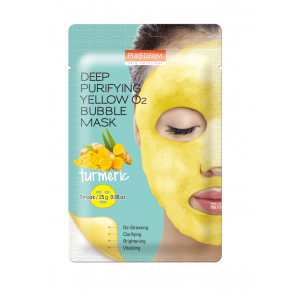 Purederm- სახის ღრმა წმენდის შუშხუნა ნიღაბი ,,კურკუმა'' 25გრ