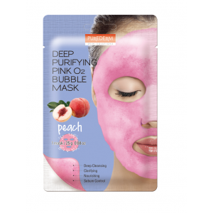 Purederm - სახის ღრმა წმენდის შუშხუნა ნიღაბი ,,ატამი'' 25გრ