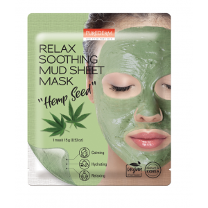 Purederm- სახის დამამშვიდებელი ტალახის ნიღაბი „კანაფის თესლი“ 15გრ