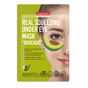 Purederm - თვალის ქვეშ ნიღაბი "ავოკადოს"  6 ცალი 