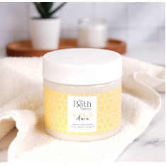 THE BATH FACTORY  GOLD AURA ტანის სკრაბი 300მლ.
