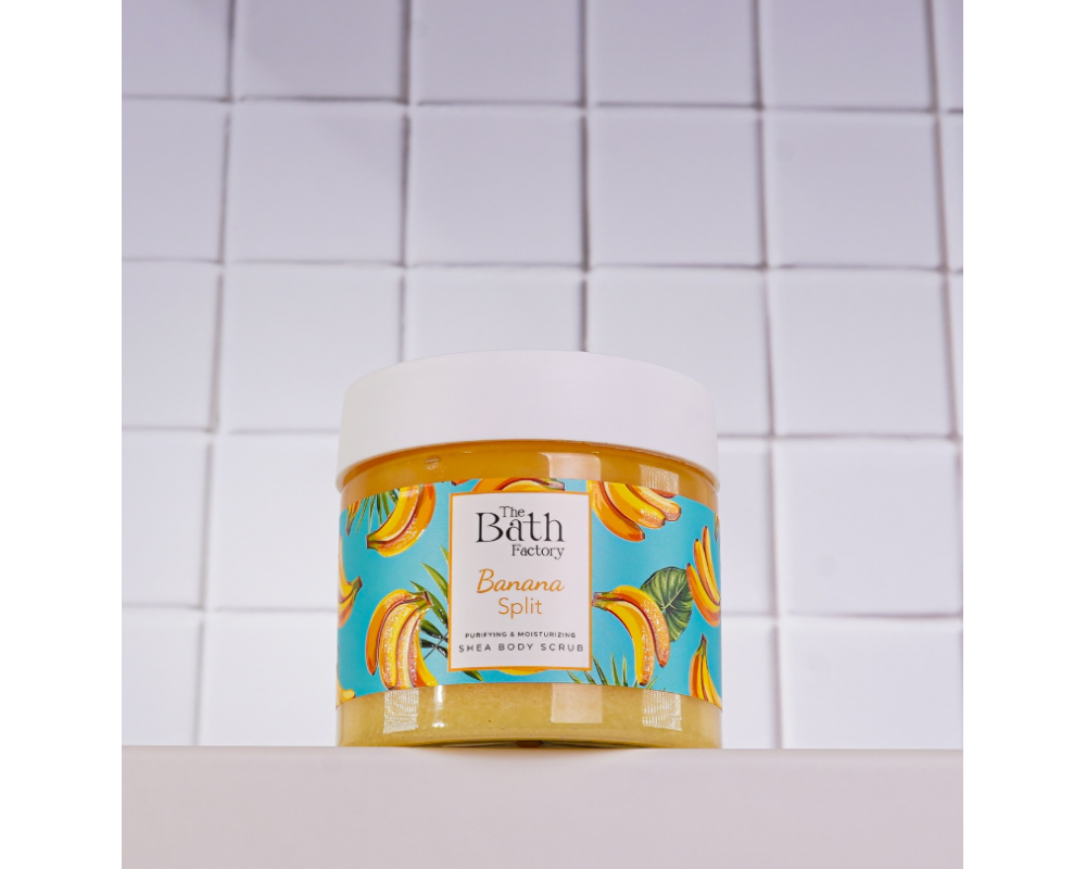THE BATH FACTORY BANANA ტანის სკრაბი 300მლ.