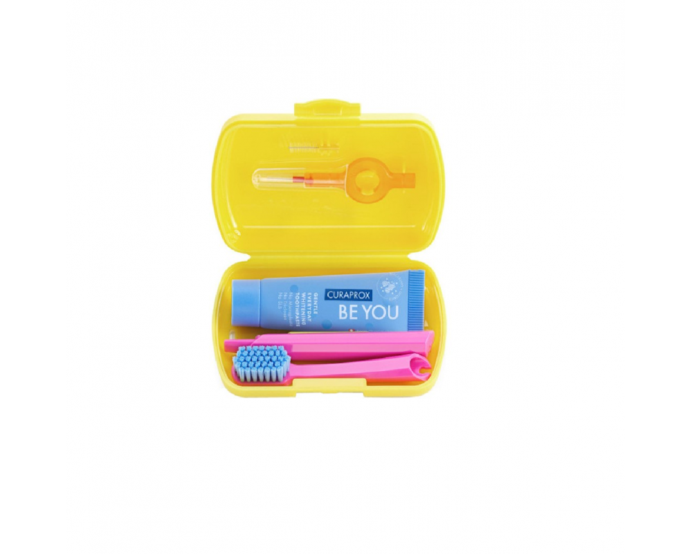 CURAPROX YELLOW კბილის ჯაგრისების ნაკრები სამგზავრო