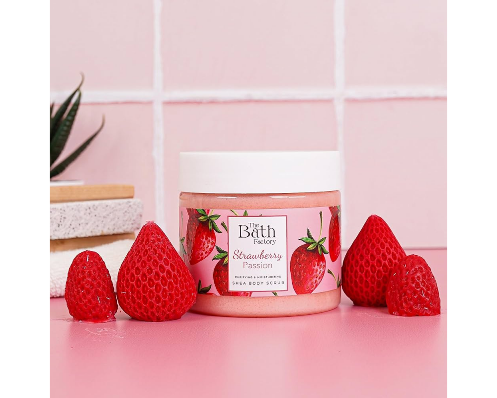 THE BATH FACTORY STRAWBERRY ტანის სკრაბი 300მლ.