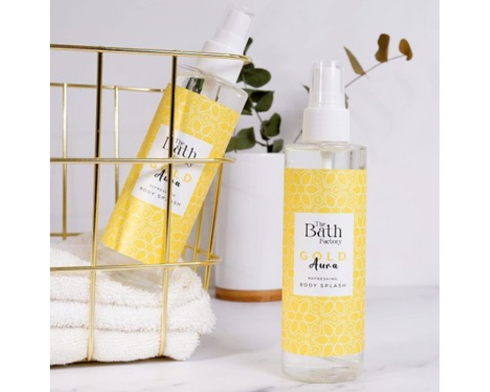 THE BATH FACTORY GOLD AURA  ტანის სპრეი 200მლ
