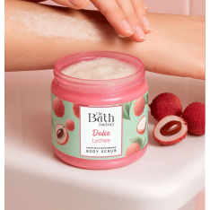THE BATH FACTORY DOLCE LYCHEE ტანის სკრაბი 300მლ.