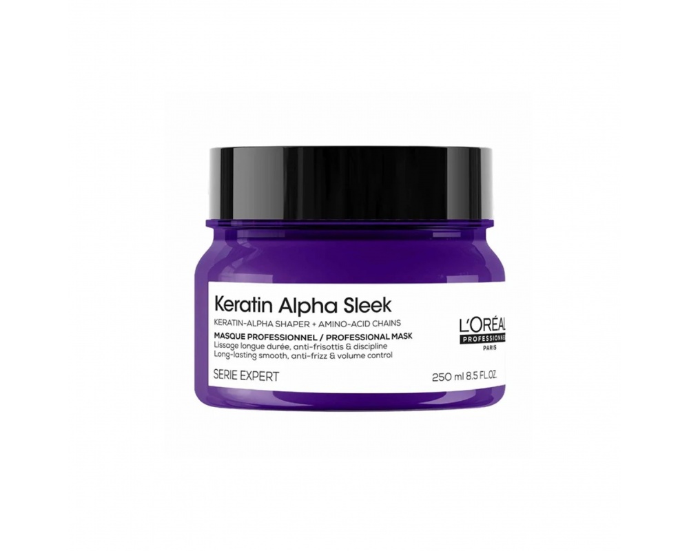LOREAL SERIE EXPERT KERATIN ALPHA SLEEK ნიღაბი დაუმორჩილებელი თმის 250მლ