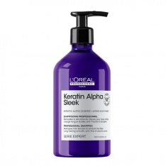 LOREAL SERIE EXPERT KERATIN ALPHA SLEEK შამპუნი დაუმორჩილებელი თმის 500მლ