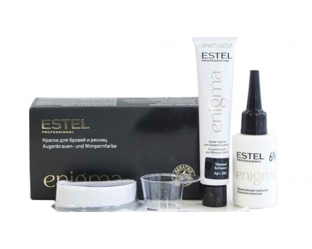 Estel essex enigma წარბის და წამწამების საღებავი. შავი 20/20 მლ