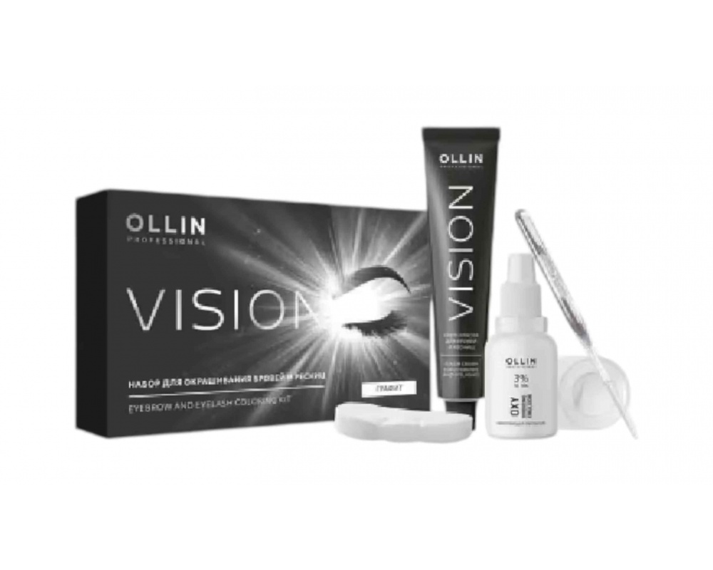 OLLIN VISION კრემ-საღებავი წარბის და წამწამის გრაფიტი