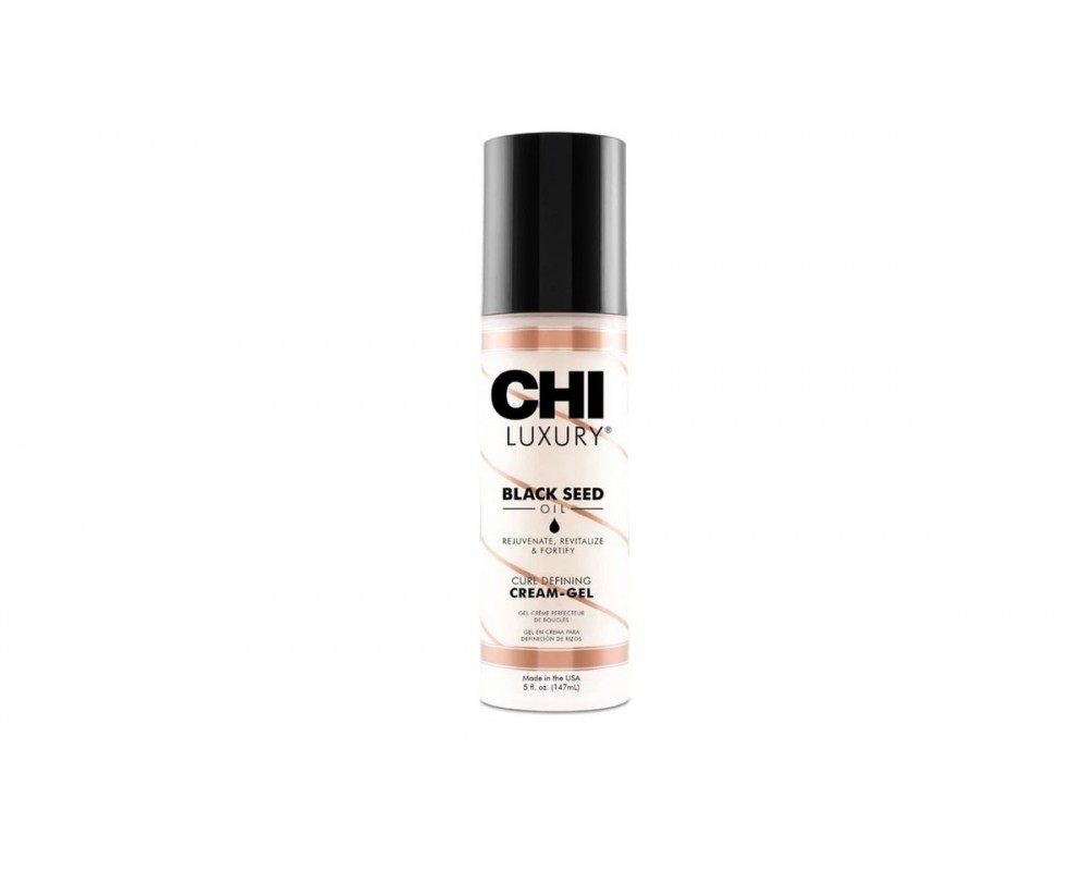 CHI LUXURY კრემ-გელი შავი კვლიავის ზეთით ხვეული თმისთვის 148მლ