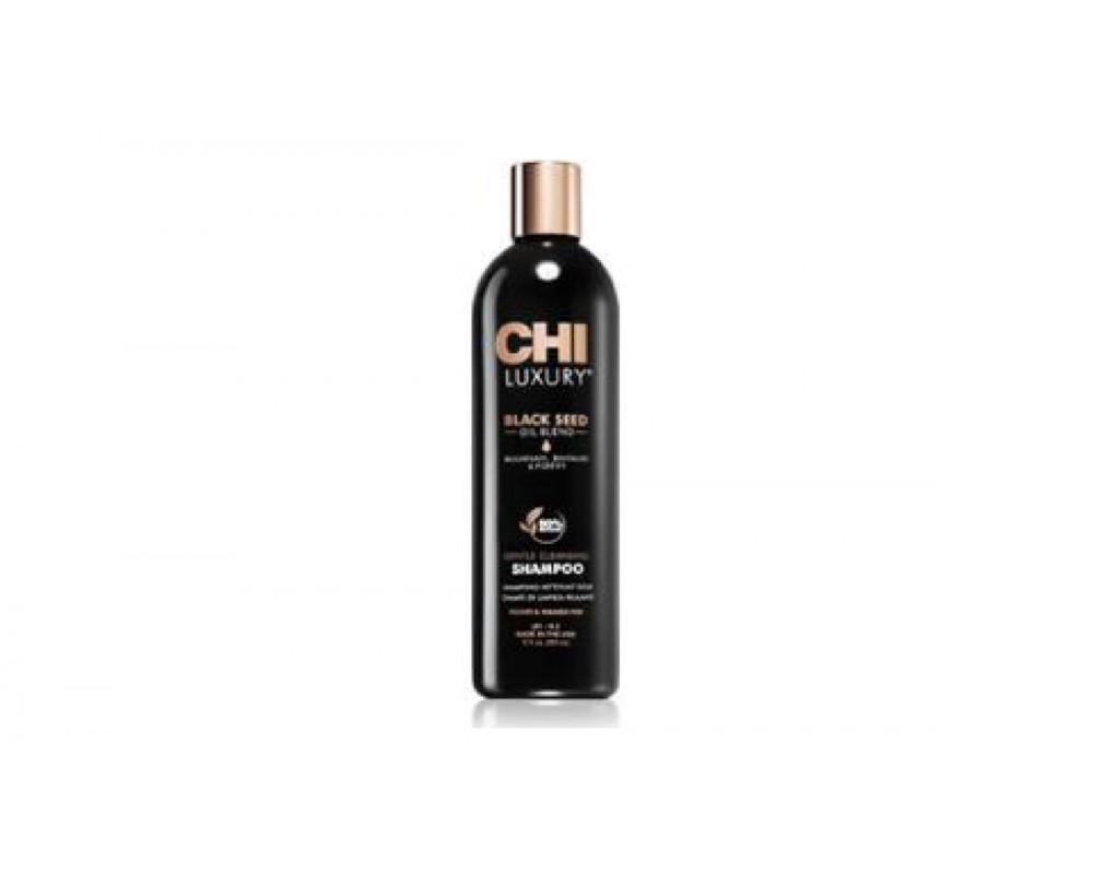 CHI LUXURY შამპუნი შავი კვლიავის ზეთით ყველა ტიპის თმისთვის 355მლ