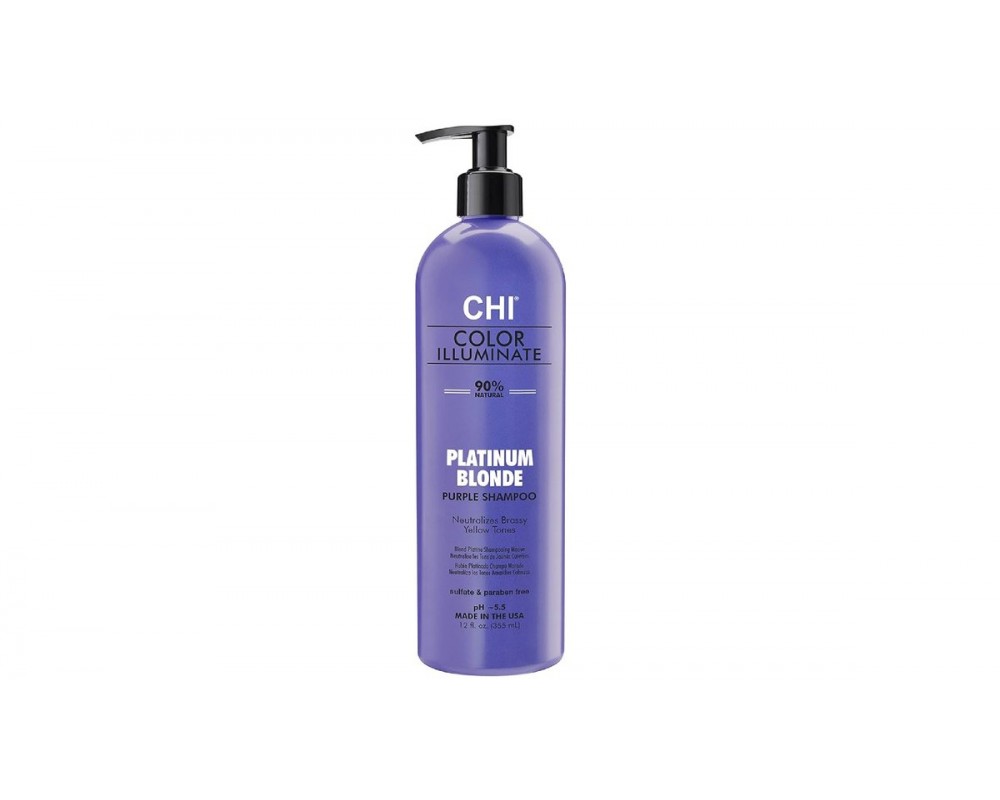 CHI IONOC Color Illuminate თმის ტონირების შამპუნი პლატინისფერი ქერა 355მლ