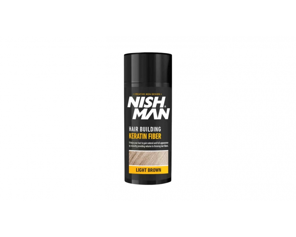 NISHMAN თმის ბუსუსი ფიქსატორით LIGHT BROWN